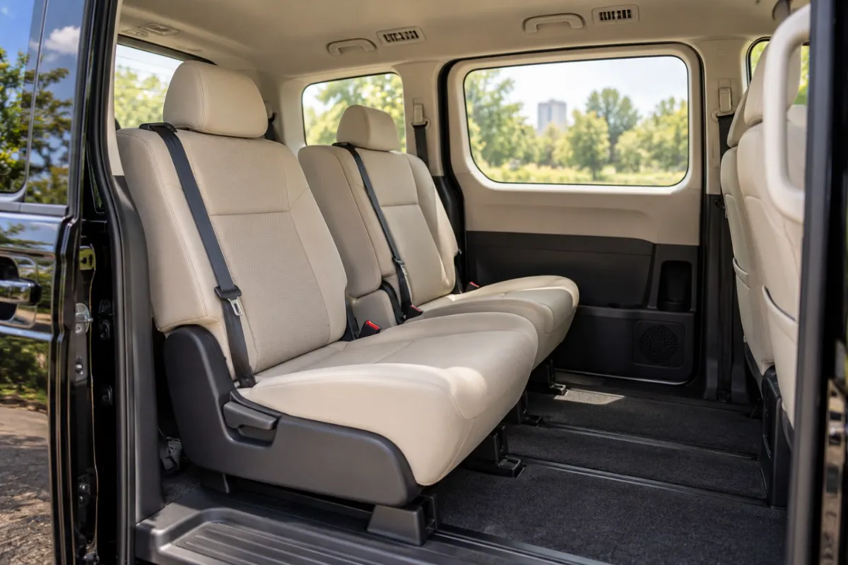 Middle-row seats of a Hyundai Staria, ideal for a 7-seater MPV rental in Kuala Lumpur
